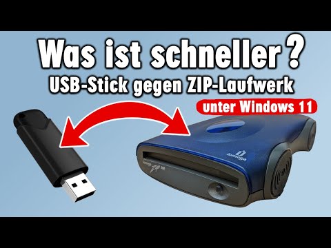 Was ist schneller - USB-Stick gegen ZIP-Laufwerk unter Windows 11 - Geschwindigkeit testen