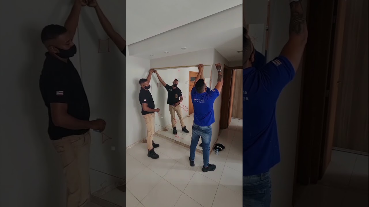 Espelho Bisotado na parede toda...