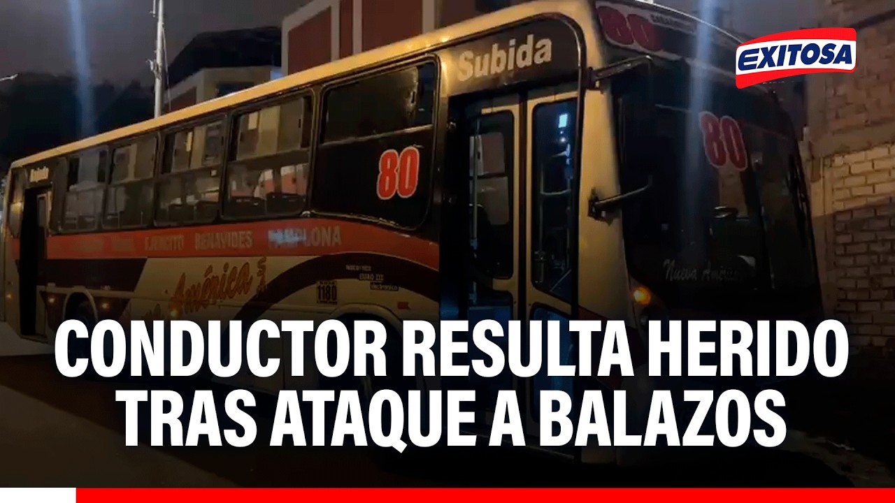 🔴🔵 SJM: Atacan a balazos a bus de la E.T. 'Nueva América' y conductor resulta herido