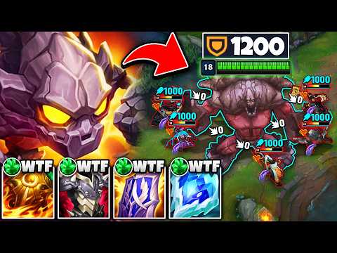 The enemies picked all AD champs, so I stacked 1200 Armor on Malphite (99% DMG REDUCTION)