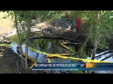 Las Noticias - Recuperan 90% de petróleo en río