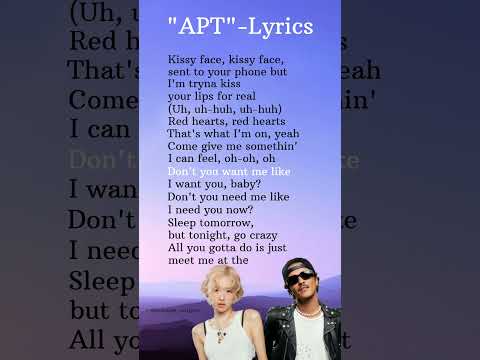 APT"- ROSÉ_&Bruno_Mars_songlyrics||#ytshorys#lyrics#apt#rosé #brunomars