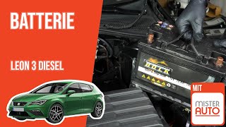 Youtube thumbnail of video "Batterie wechseln Leon 3 1.6 TDI 🔋"