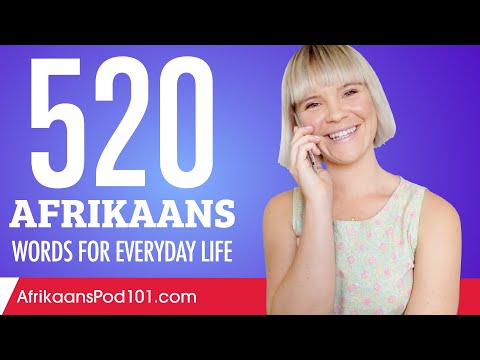 520 Afrikaans Words for Everyday Life - Basic Vocabulary #26
