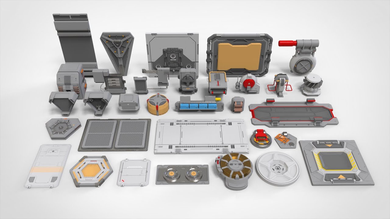 Kitbash de arquitetura de fic&ccedil;&atilde;o cient&iacute;fica 52 Modelo 3D