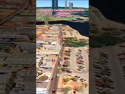 Llegando a Cartagena de Indias "La Heroica" en 3D, Bolívar, Colombia #viajs #virtual #dron