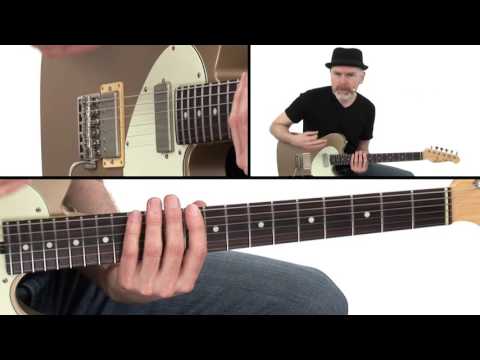 Beginner Blues Rock Guitar Lesson - Pentatonic Picking Exercise 1 Demonstration - Jeff McErlain