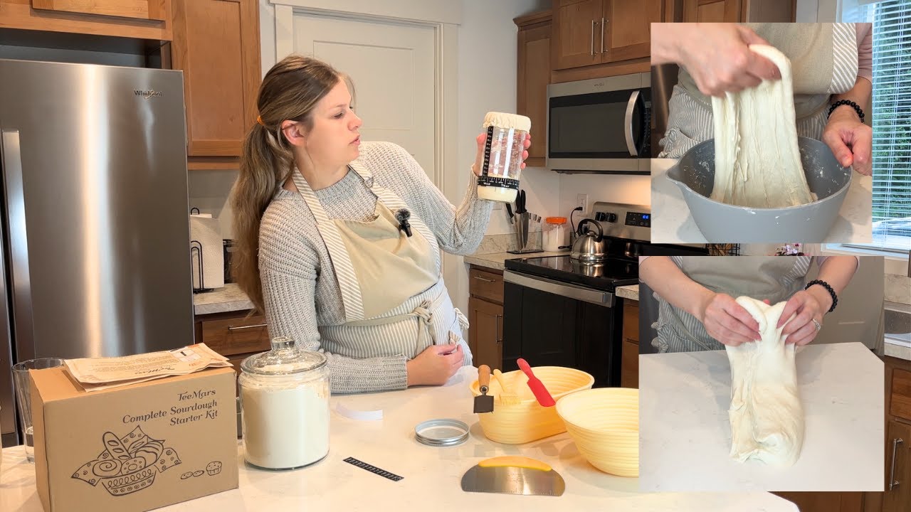 TeeMars Sourdough Starter Kit Review + 3 Ways to Strengthen Bread Dough #teemars #sourdoughbread