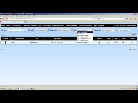 OXID Artikeleditor | Artikelübersicht - Vorschau