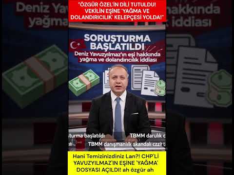 ⭐ CHP'DE dakika geçmiyor BOMBA ÜSTÜNE BOMBA: DENİZ YAVUZYILMAZ'IN EŞİ SERPIL YAVUZYILMAZ HAKKINDA ŞOK SORUŞTURMA! 🎯  

⭐ Özgür Özel çıkmış kürsüden millete masal anlatıyor, ama kendi vekilinin evinde kopan fırtınadan haberi yok! 🎯  

🎯 Ankara Cumhuriyet Başsavcılığı düğmeye bastı: Milletvekili Deniz Yavuzyılmaz’ın eşi Serpil Yavuzyılmaz hakkında "yağma" ve "kamu kurum veya kuruluşlarının zararına dolandırıcılık" suçlamalarıyla soruşturma başlatıldı! 💎  

🔥 Hadi şimdi çıkın meydanlara, "temiz siyaset" masallarıyla bu pisliği örtmeye çalışın bakalım! 💎  

✨ YAĞMA VE DOLANDIRICILIK İDDİASI: İŞTE O PİSLİK ÇARKI! ✨  

⭐ Soruşturmanın, Yavuzyılmaz’ın yaklaşık 2 yıl TBMM’de danışmanlığını yapan Özgün Avcı’nın savcılığa verdiği bomba ifadeler üzerine başlatıldığı ortaya çıktı! 🎯  

🔥 Eski danışmanlar dökülüyor, içerideki o kirli ilişkiler ağı ve vurgun düzeni mahkeme salonlarına taşınıyor! 🎯  

🚀 Özgür Özel şimdi buna ne diyecek? 🚀 Sizin partide hırsızlık, dolandırıcılık ve yağma hiç bitmeyecek mi? ⭐  

🔥 ESKİSİ YENİSİ YOK, KİM VURGUN YAPDIYSA HESABINI VERECEK! 🚀  

💎 Özgür Bey bağırıp çağırarak kendi vekillerinin eşlerindeki bu skandalları aklayabileceğini mi zannediyor? 📢  

⭐ İster milletvekili eşi olsun, ister parti yöneticisi; bu milletin malını çarpan herkes o hesabı sonuna kadar verecek! 📢  

🔥 Devletimizin adalet mekanizması, bu yağma ve dolandırıcılık çarkını kuran herkesin ensesindedir! 🚀  

🚀 Yazan: Bülent Taşgın 

🎯 #BülentTaşgın #RecepTayyipErdoğan #DenizYavuzyılmaz #SerpilYavuzyılmaz #ÖzgürÖzel #Yolsuzluk #Siyaset #Gündem #SonDakika #ReelsViral #Türkiye 