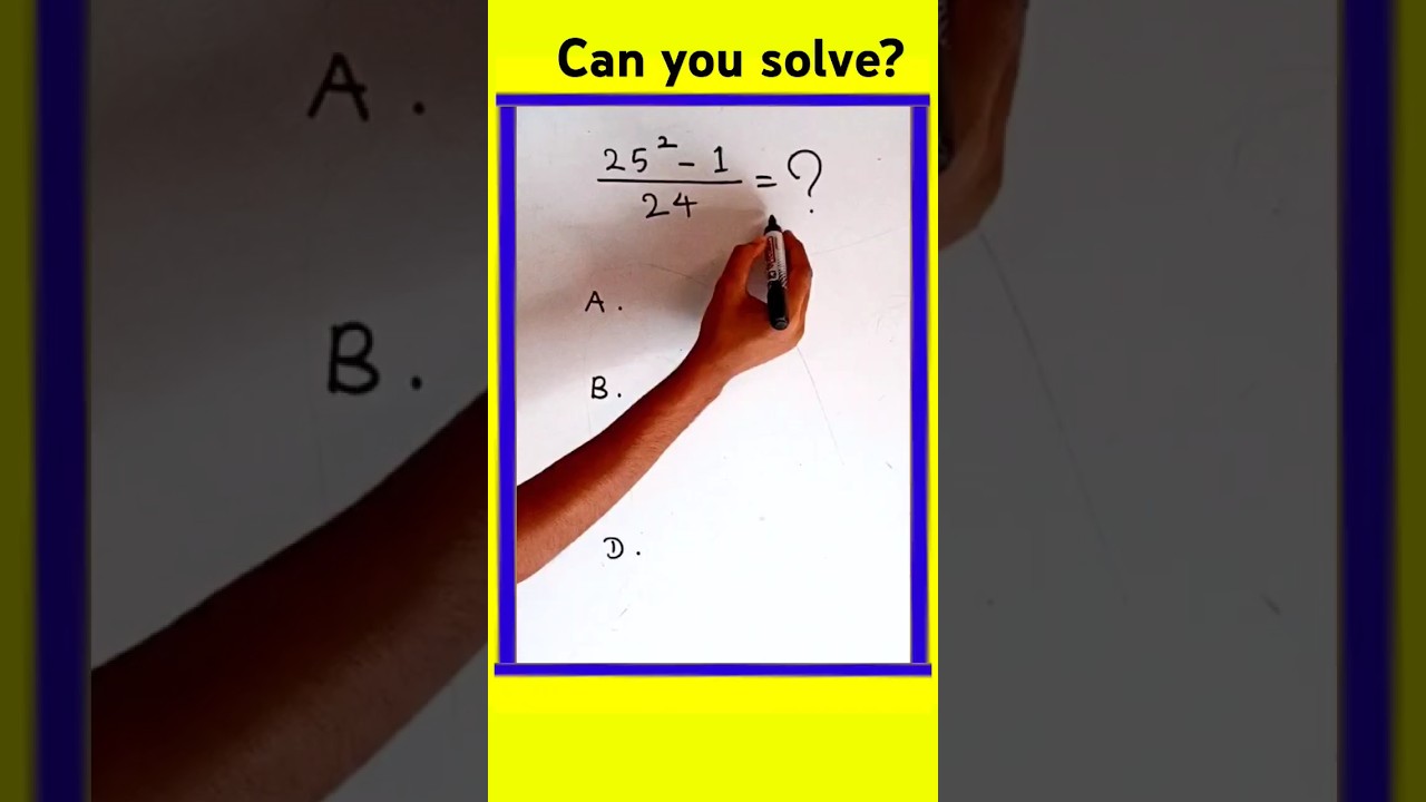 25² – 1/ 24 #maths #shorts
