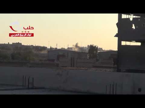 استهداف نقاط قوات النظام في محيط المخابرات الجوية بواسطة قذائف محلية الصنع من قبل لواء الربيع العربي