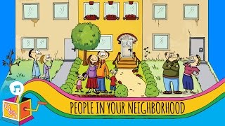 People In Your Neighborhood | Nursery Rhyme | Animated Karaoke