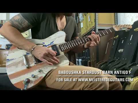 For sale at www.MEISTEREDEGUITARS.com- Baboushka Stardust Barn Antigo F-P90 boutique custom shop DE!