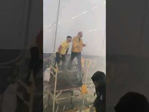 AEK Athens Capo 'Original 21' together with Marseille, St Pauli and Livorno fans