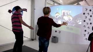 Installation Ludique Interactive Kinect + Adobe AIR