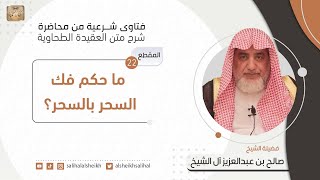 ما حكم فك السحر بالسحر؟ | فضيلة الشيخ صالح آل الشيخ image