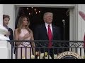 Melania Trump Reminds Donald To Put Hand Over Heart For National Anthem