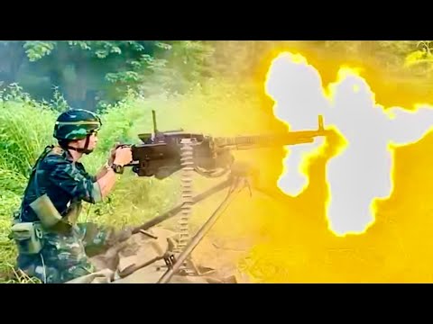 #ยิงปืนกลต่อสู้อากาศยาน ขนาด 12.7x108 มม. #(TYPE 54)/shooting a 12.7x108 mm #military #army #дшкdshk