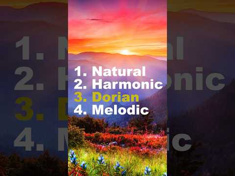 Natural, harmonic, dorian and melodic minor exercises