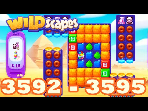 Wildscapes Level 3592 - 3595 HD Walkthrough 3 match puzzle | android | 3592 | 3593 | 3594 | IOS