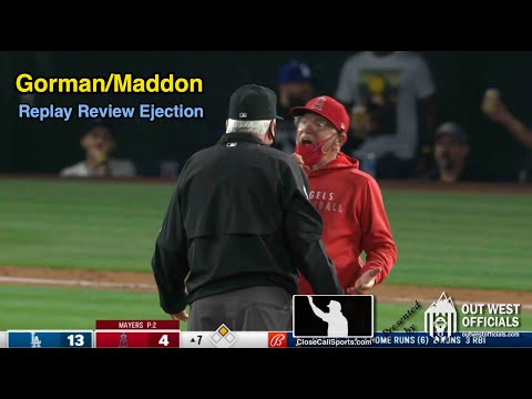 Ejection 034 - Brian Gorman Ejects Joe Maddon After Fair/Foul Replay Gives DJ Peters 1st Career Hit