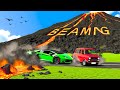 Escaping a Rising Lava Flood in BeamNG Drive?!