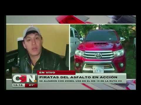 ''Piratas del asfalto'' perpetraron robo en la Ruta VII