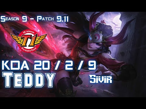 SKT T1 Teddy SIVIR vs NEEKO ADC - Patch 9.11 KR Ranked