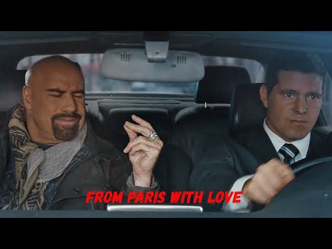 From Paris With Love: Charlie Wax sings in a silver Audi. Soundtrack - Close to You (Matt Monro)