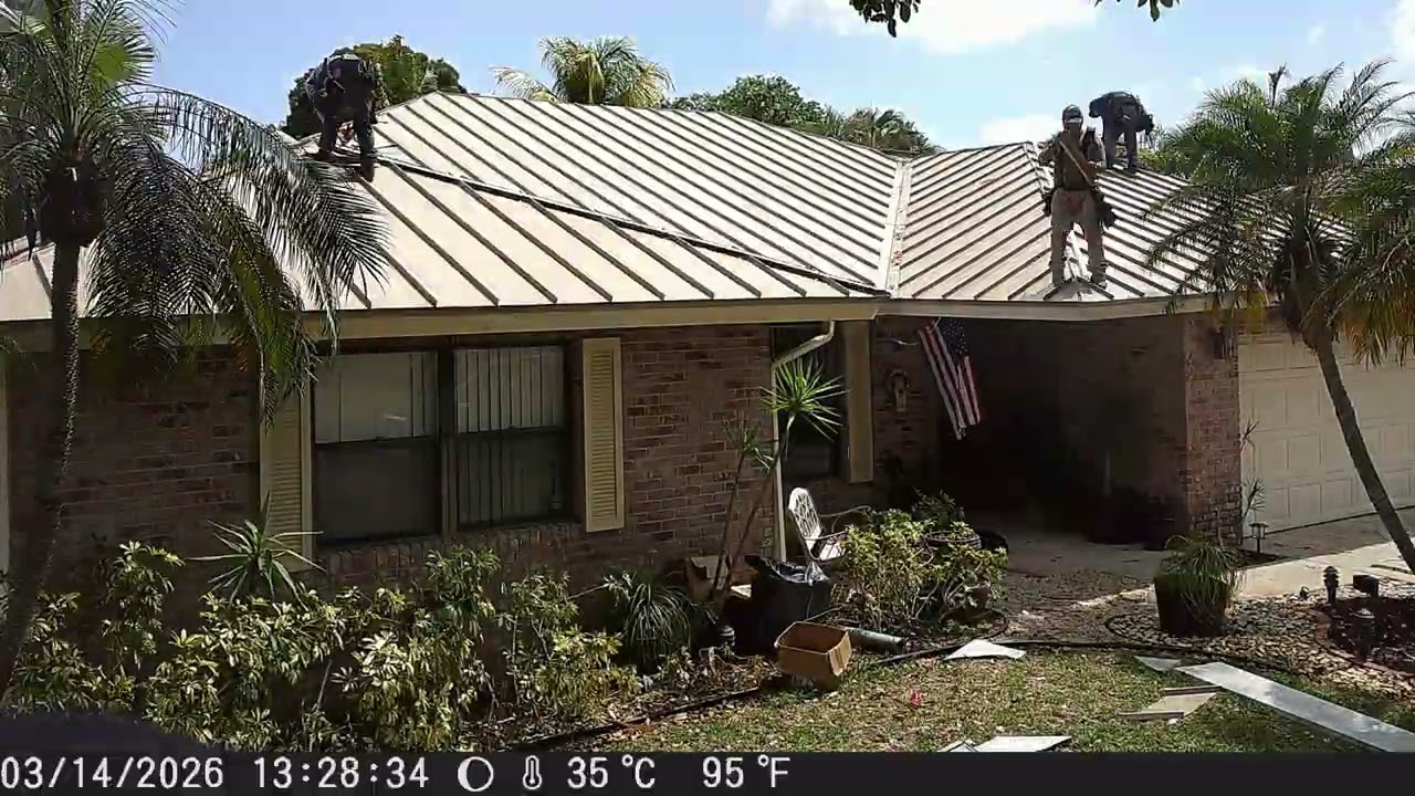 43 Year Old Concrete Tile Roof Replacement Transformed Into A Beautiful Metal Roof Front Time Lapse