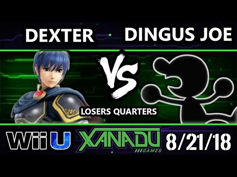 S@X 264 Smash 4 - Dexter (Marth) Vs. Dingus Joe (Game and Watch) - Wii U Losers Quarters