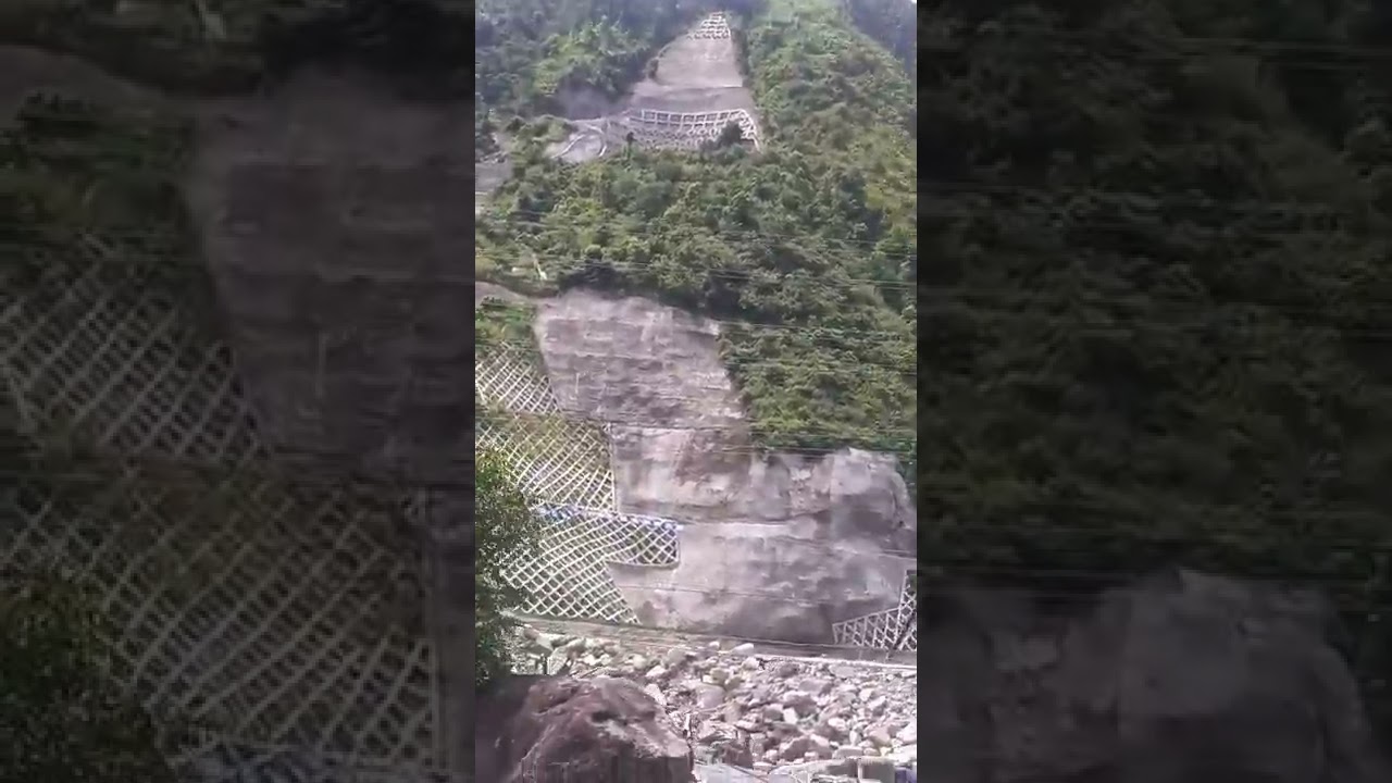 Slope stabilization Trishuli 3B. #shorts #bioengineering #engineering