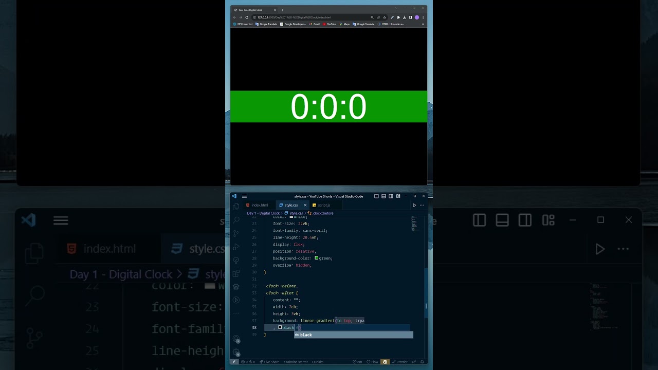 Build a Real-Time Digital Clock with HTML, CSS, and JavaScript || Source Code ⌚👨🏻‍💻