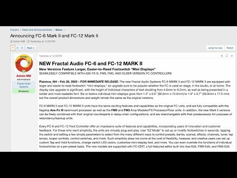 AXE-FX III - New FC-6 Mk 2 & FC-12 Mk 2 Controllers Are Now Available!