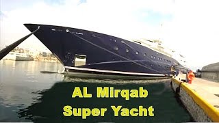 The AL MIRQAB Super Yacht in Zea Marina, Piraeus, Athens, Greece
