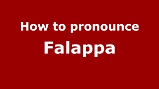 How to pronounce Falappa