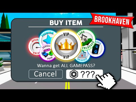 COMPREI TODAS AS GAMEPASS do BROOKHAVEN!