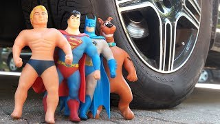 CAR VS STRETCH ARMSTRONG VS BATMAN VS SUPERMAN VS SCOOBY DOO