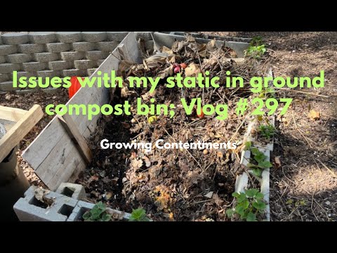 Issues with my static in ground compost bin; Vlog #297