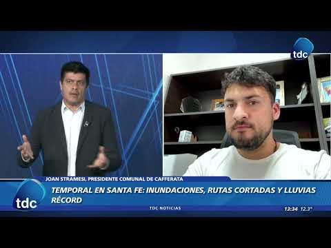 CAFFERATA | TEMPORTAL EN SANTA FE: INUNDACIONES, RUTAS CORTADAS Y LLUVIAS RÉCORD