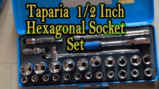 TAPARIA 27 Pcs Socket Set C S14HXL || 1/2 Inch Sq. Drive Hexagonal
