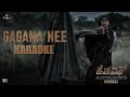 Gagana Nee Karaoke With Lyrics | KGF Chapter 2 | RockingStar Yash | Prashanth Neel | Ravi Basrur