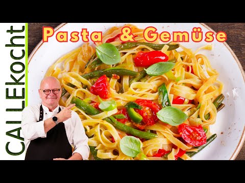 Leckere Gemüse - Pasta mit Ratatouille in 15 Minuten! So einfach geht’s