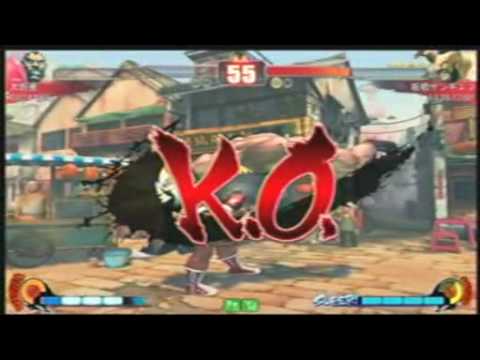 SF4:Chappoino (Za),Ono Tsubasa (Bi) vs ? (Bi),Itabashi (Za) - TRF 2on2 Tournament - 09-04-2010