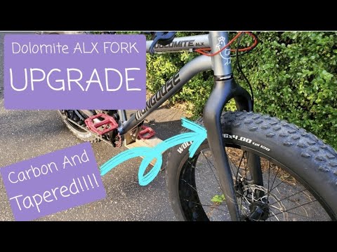 Tapered Carbon Fork Upgrade on the Mongoose Dolomite ALX - Specialized Fatboy Chisel Rigid Fork