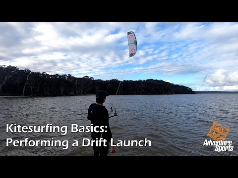 Kitesurfing Basics:  Drift Launching (Lake Weyba Setup)