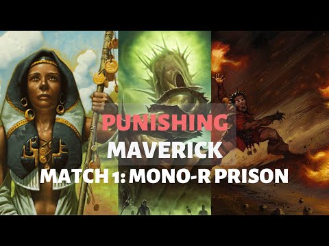 Match 1: Punishing Maverick vs  Mono-R Prison | MTGO League | Feb 16th 2020 | GreenSunsZenith.com