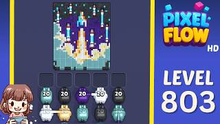 Pixel Flow Level 803 Solution Walkthrough
