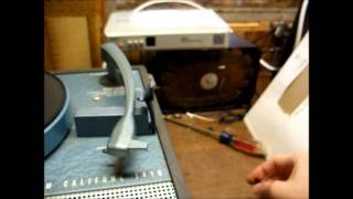Cartridge upgrade on a Califone 1410 classroom record player